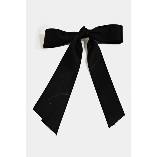 Black Ribbon Bow Hair Clip