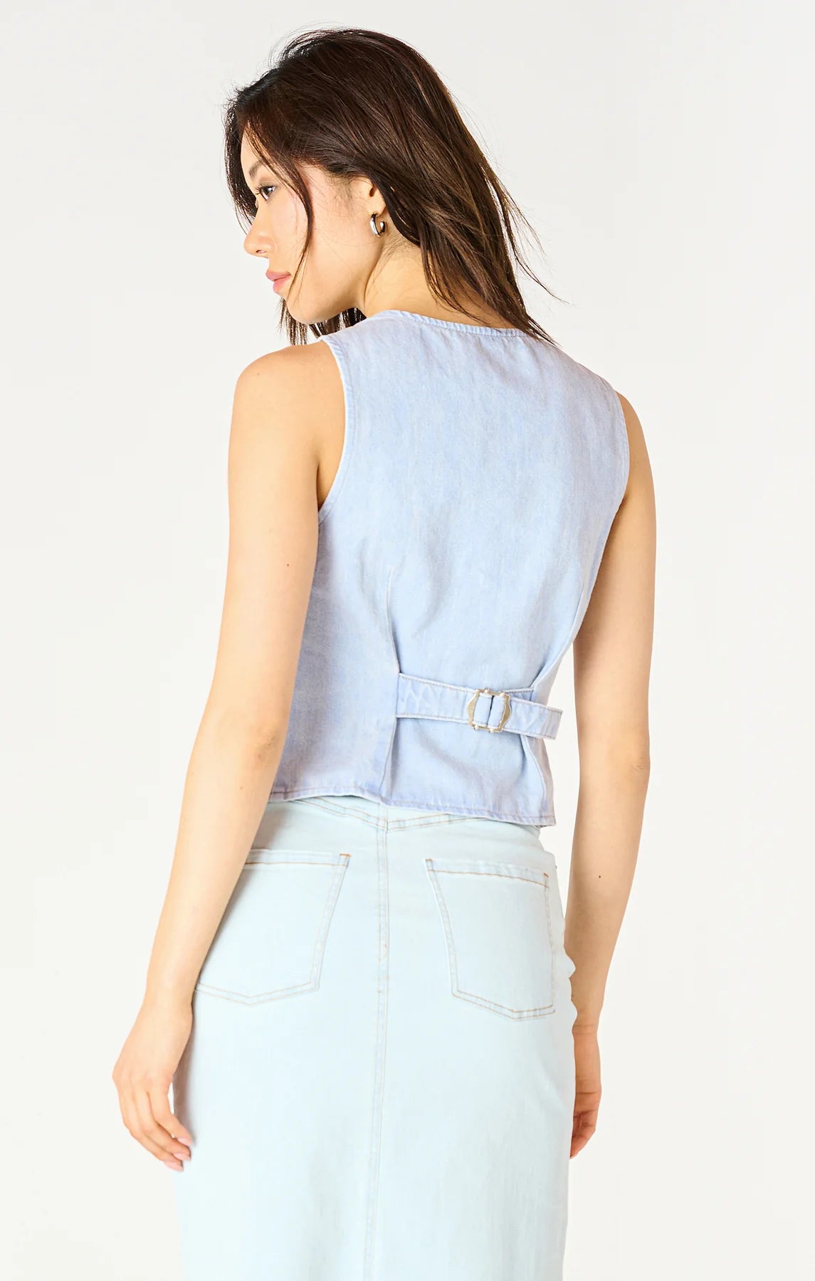 Light Blue Wash Denim Vest