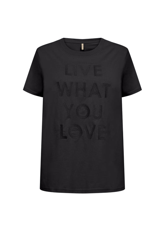 Live What You Love in Black T Shirt