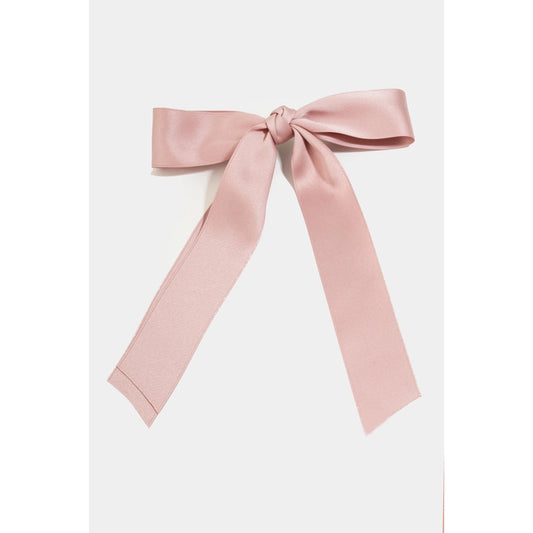 Pink Ribbon Bow Hair Clip