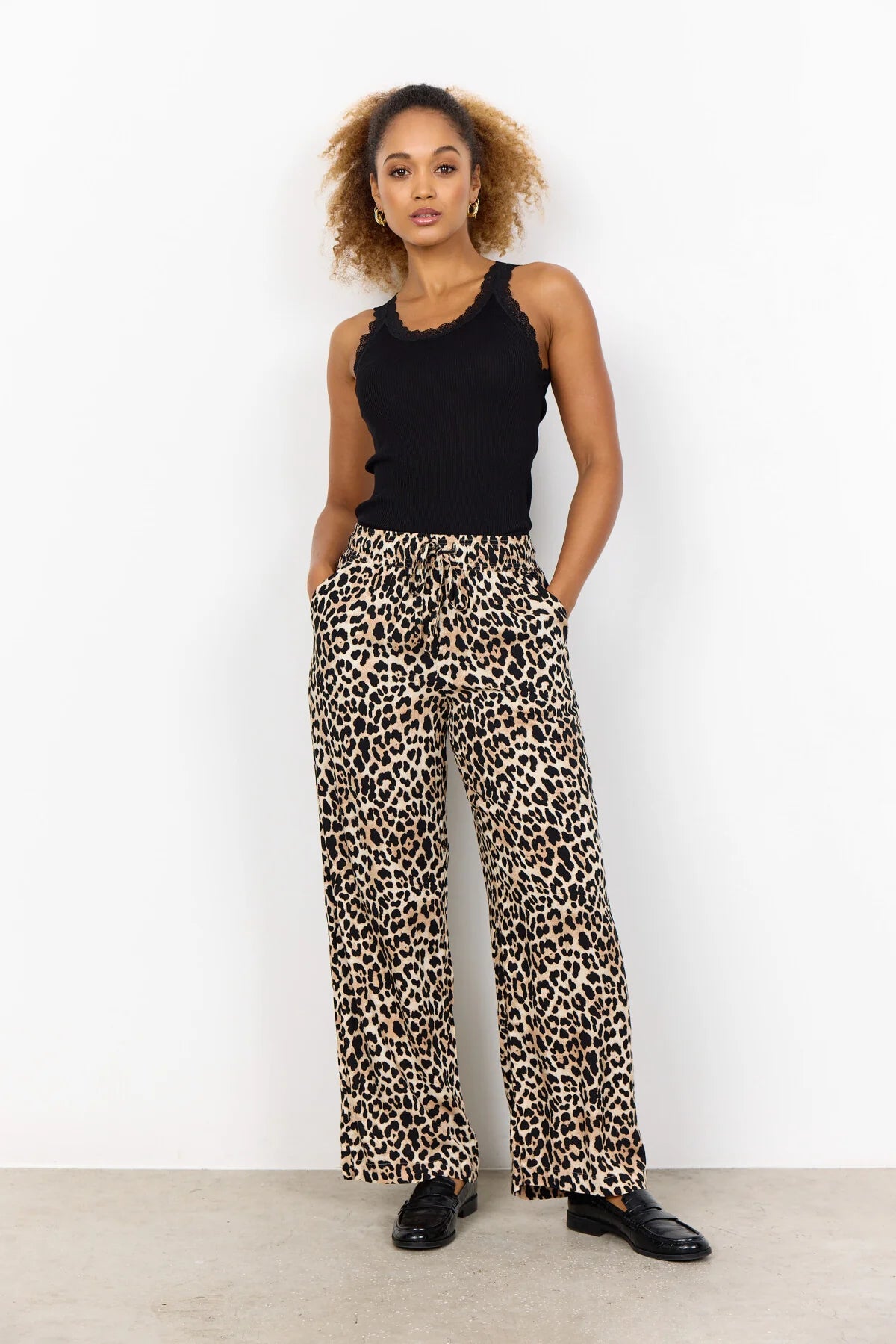 SC-PIETTA 3-B Pants Leopard Print