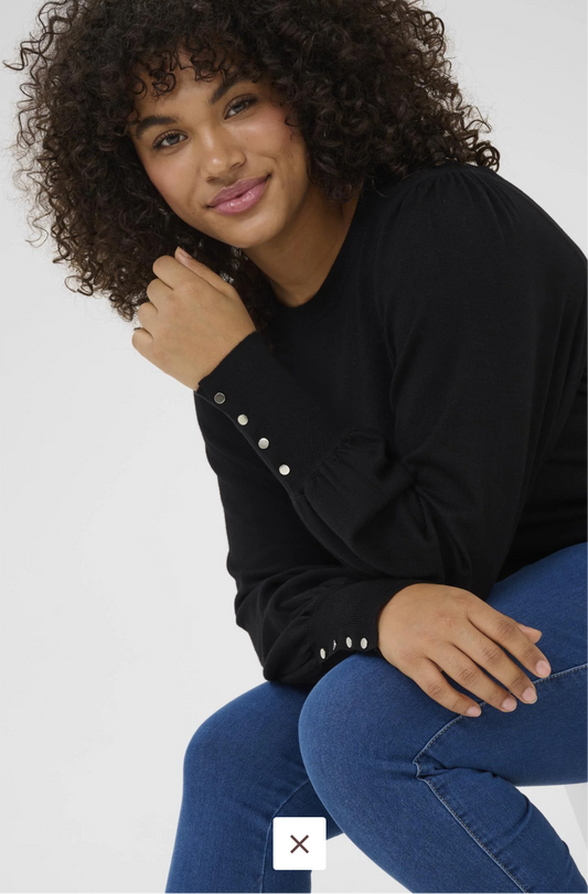 Curvy KCLizzy Pullover in Black