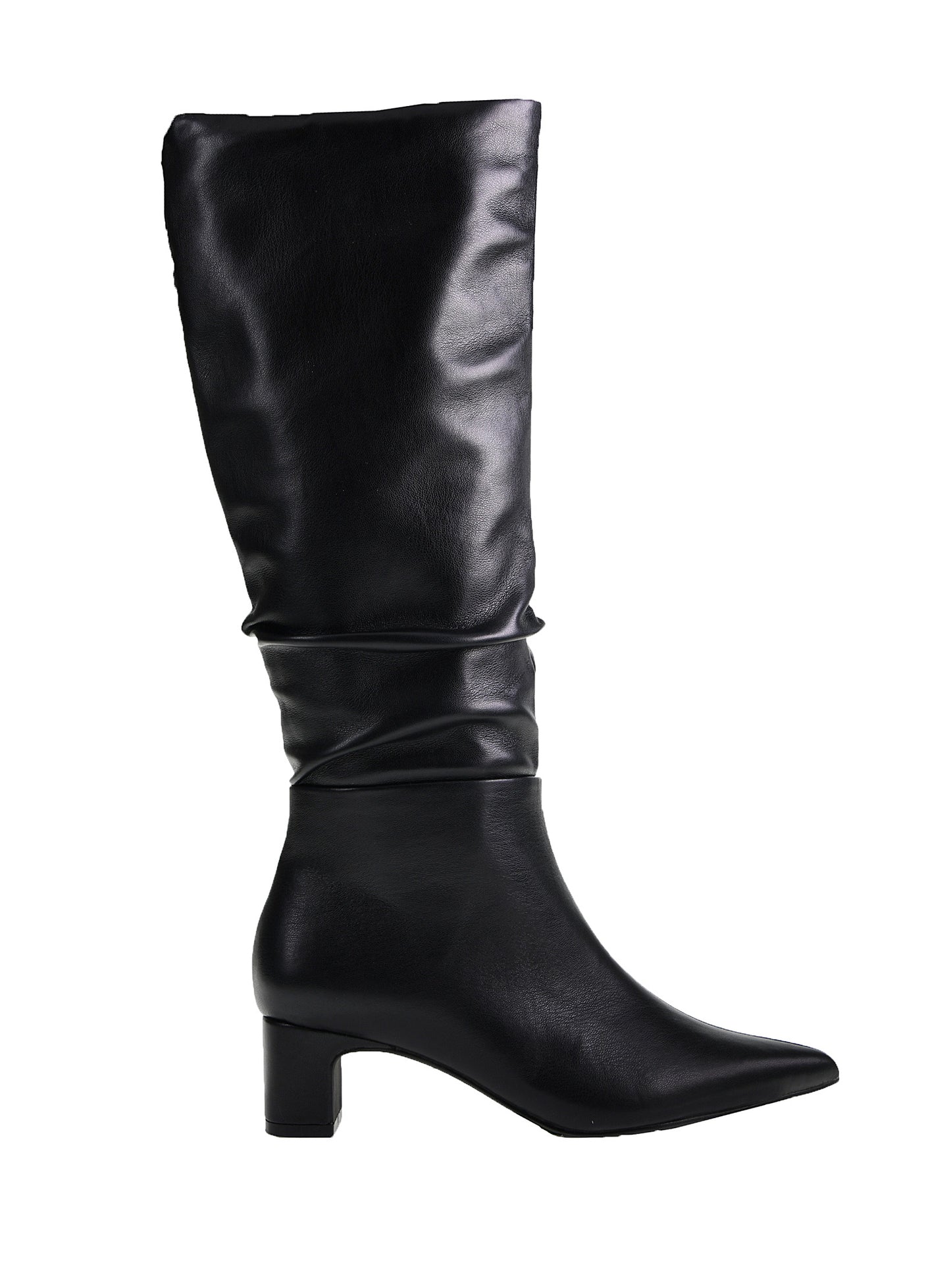 Noey black ruched mid-calf boots - 50% off applied at checkout!