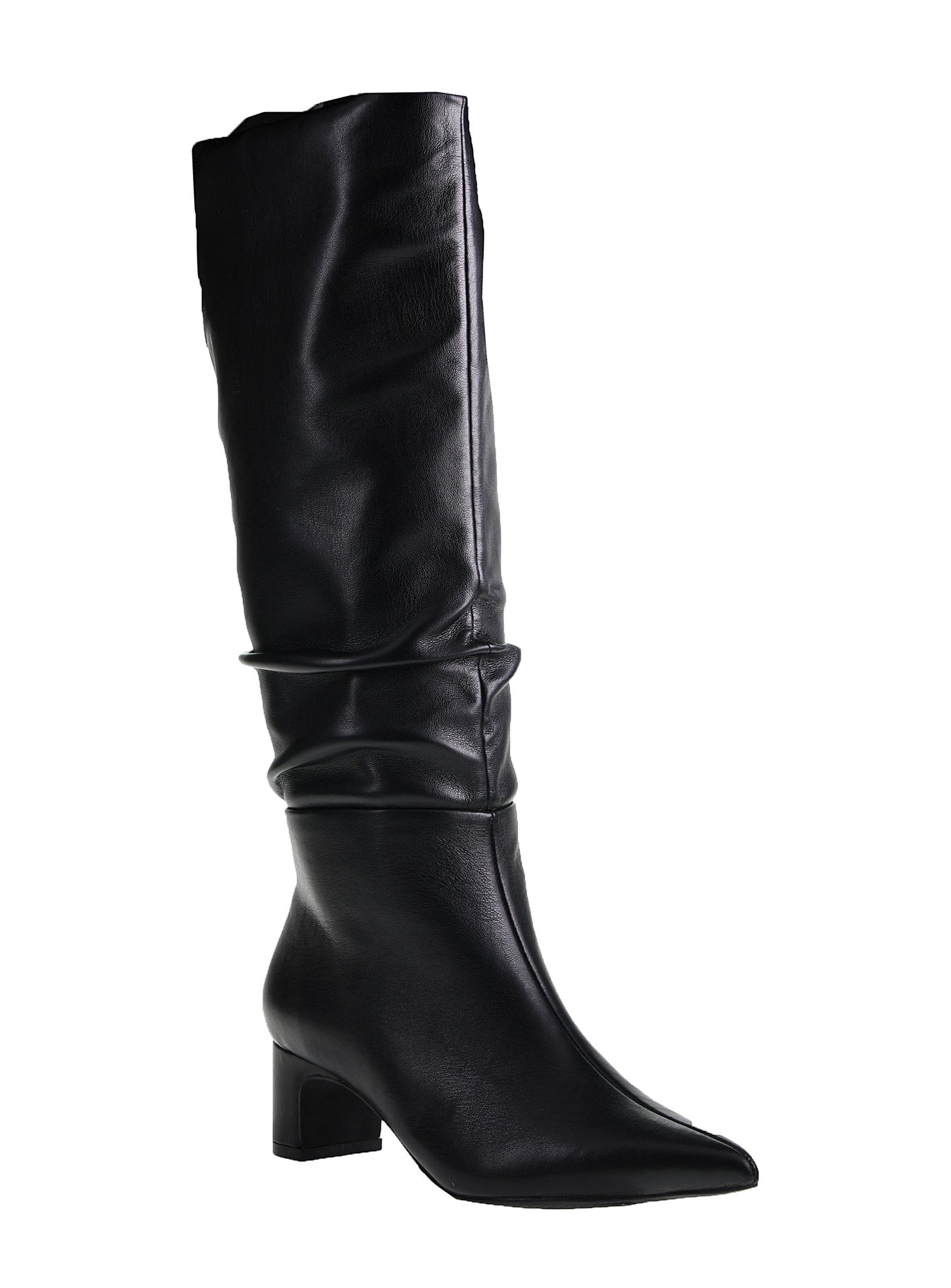 Noey black ruched mid-calf boots - 50% off applied at checkout!