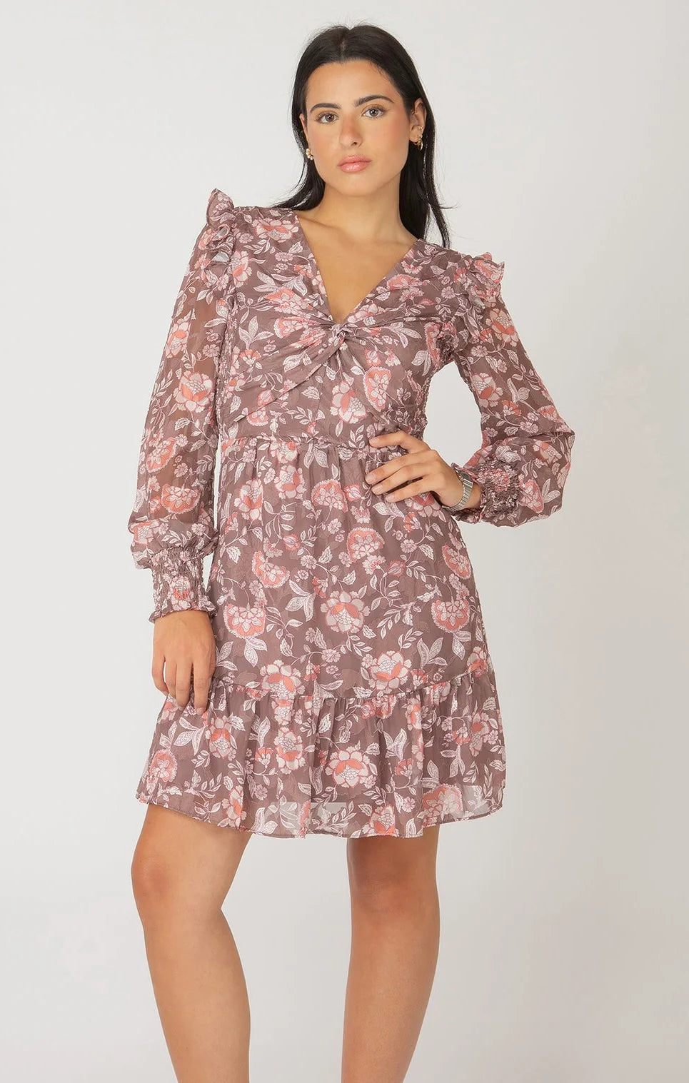 Twist Front Mini Dress