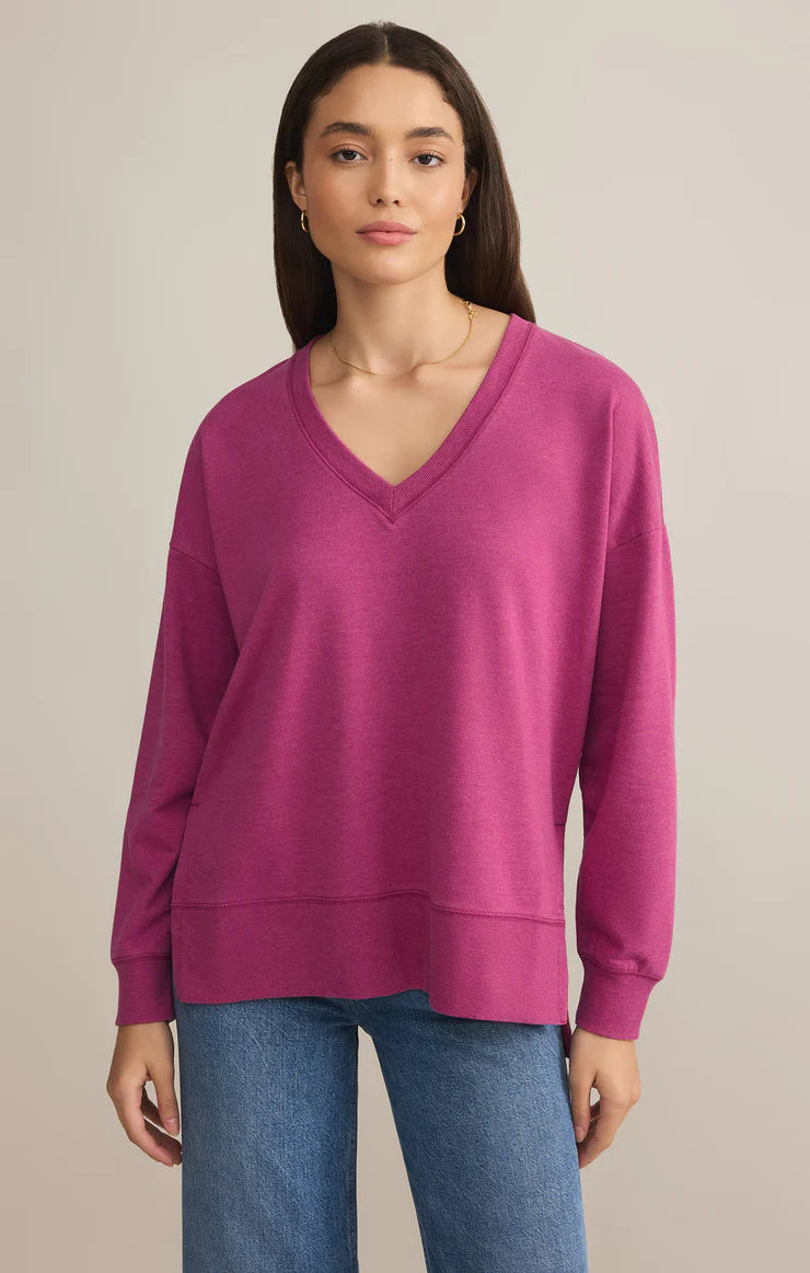 Modern V-Neck Weekender Magenta