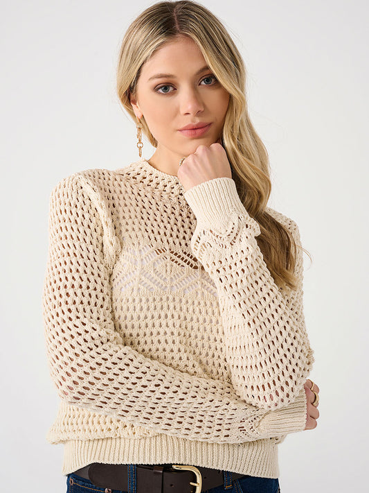 Mockneck Crochet Sweater