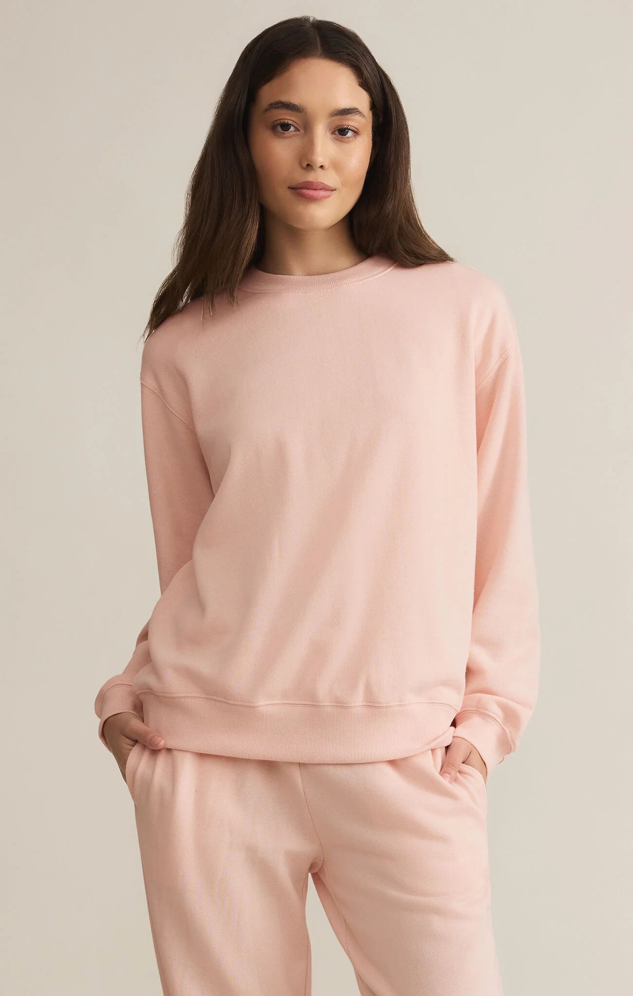 Boyfriend Sweatshirt in Pink Salt