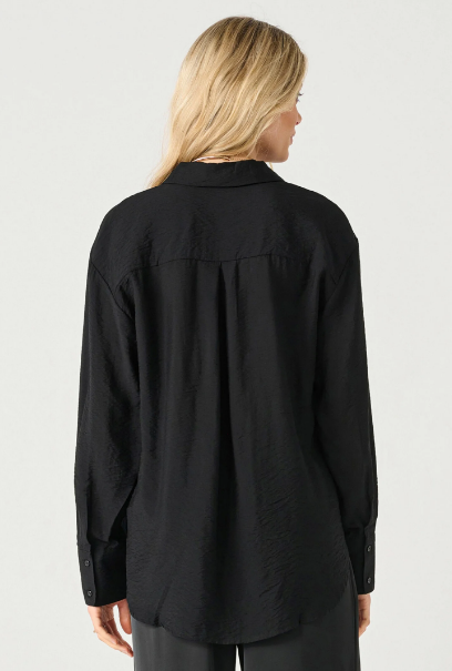 Satin Flowy Blouse in Black (XS-2X)