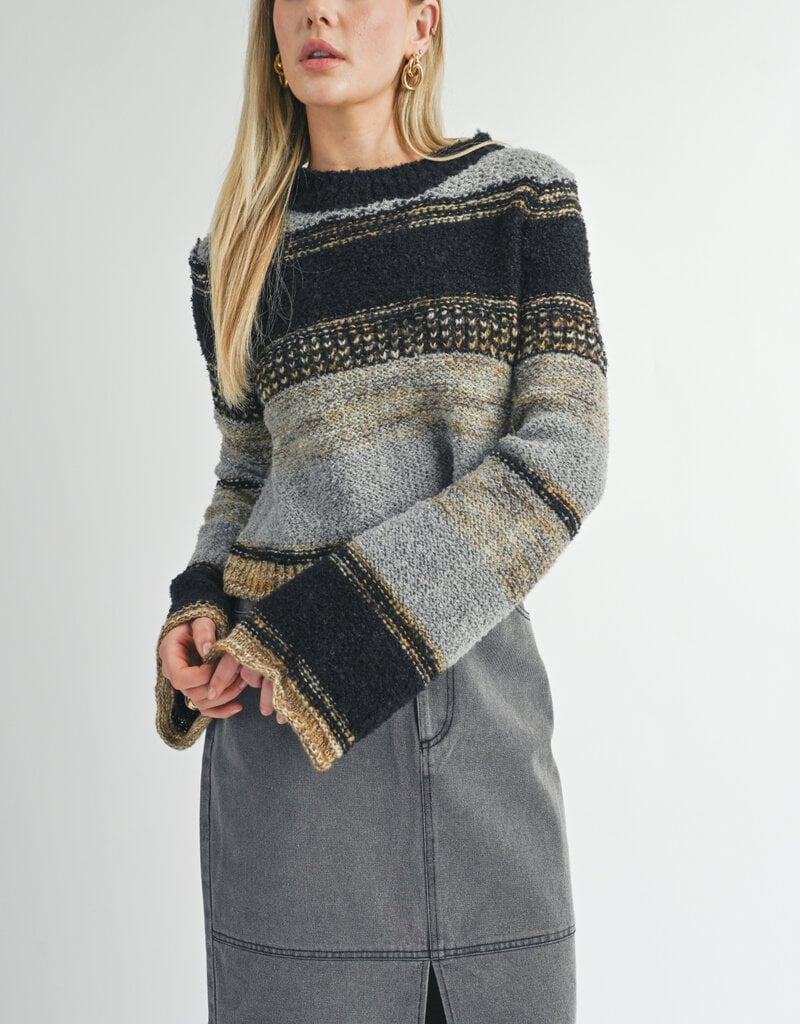 MILLIE MIXED YARN SWEATER