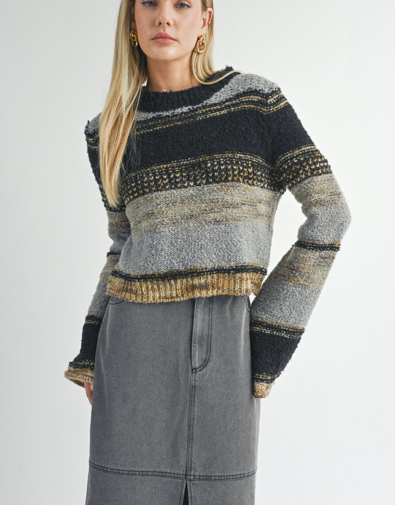 MILLIE MIXED YARN SWEATER