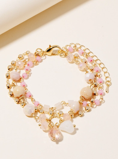 Mixed Bead Bracelet - Pink