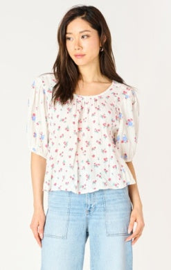 Spring Floral Tie Back Top