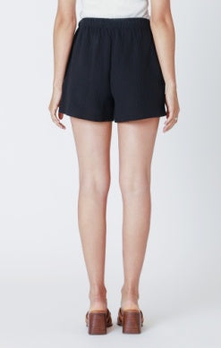 Pull On Textured Short in Black