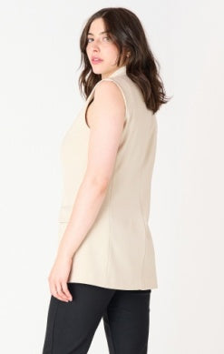 Light Sand Blazer Vest