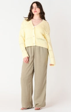 Open Stitch Lemon Cardigan